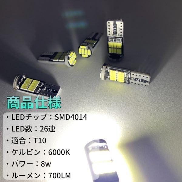 超爆光！SK9 新型 フォレスターT10 LED ルームランプ バックランプ ナンバー灯 10個セット ホワイト スバル カスタム_画像6