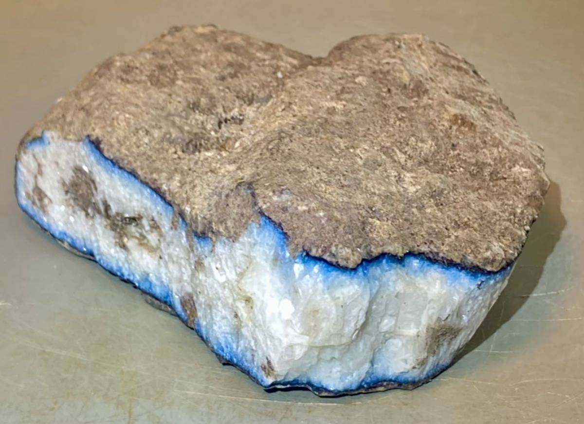 インドネシア産大きな天然ブルーアイス原石580g激レア石_画像3