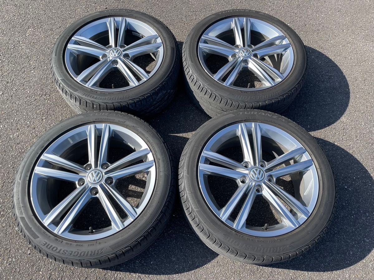 美品 走行距離少 VW ゴルフ 純正 17インチ アルミホイール フォルクスワーゲン 225/45R17 7J17 GOLF