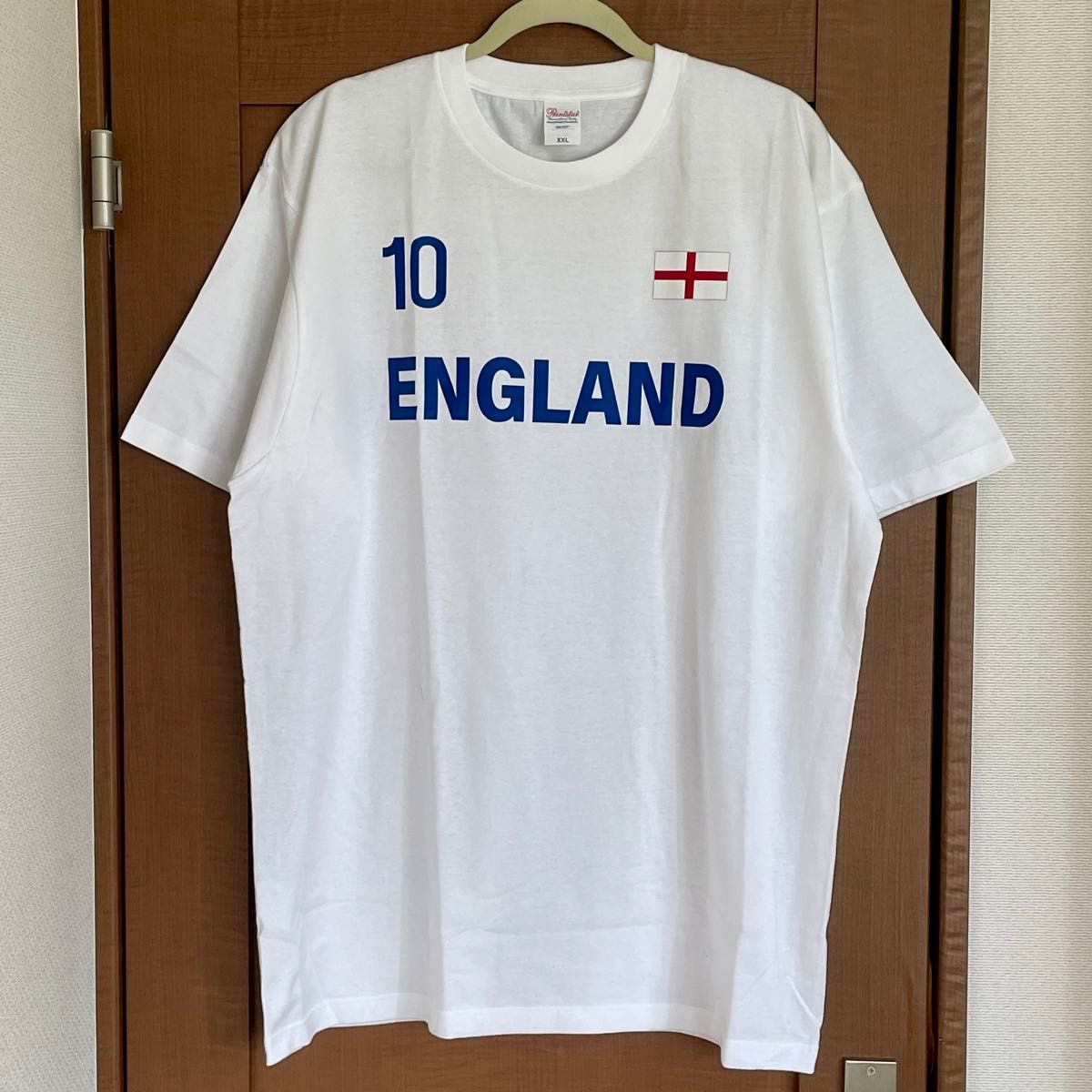Tシャツ イングランド メンズ レディース XXLサイズ サッカー ラグビー ティシャツ 半袖 ロゴ 白 ホワイト