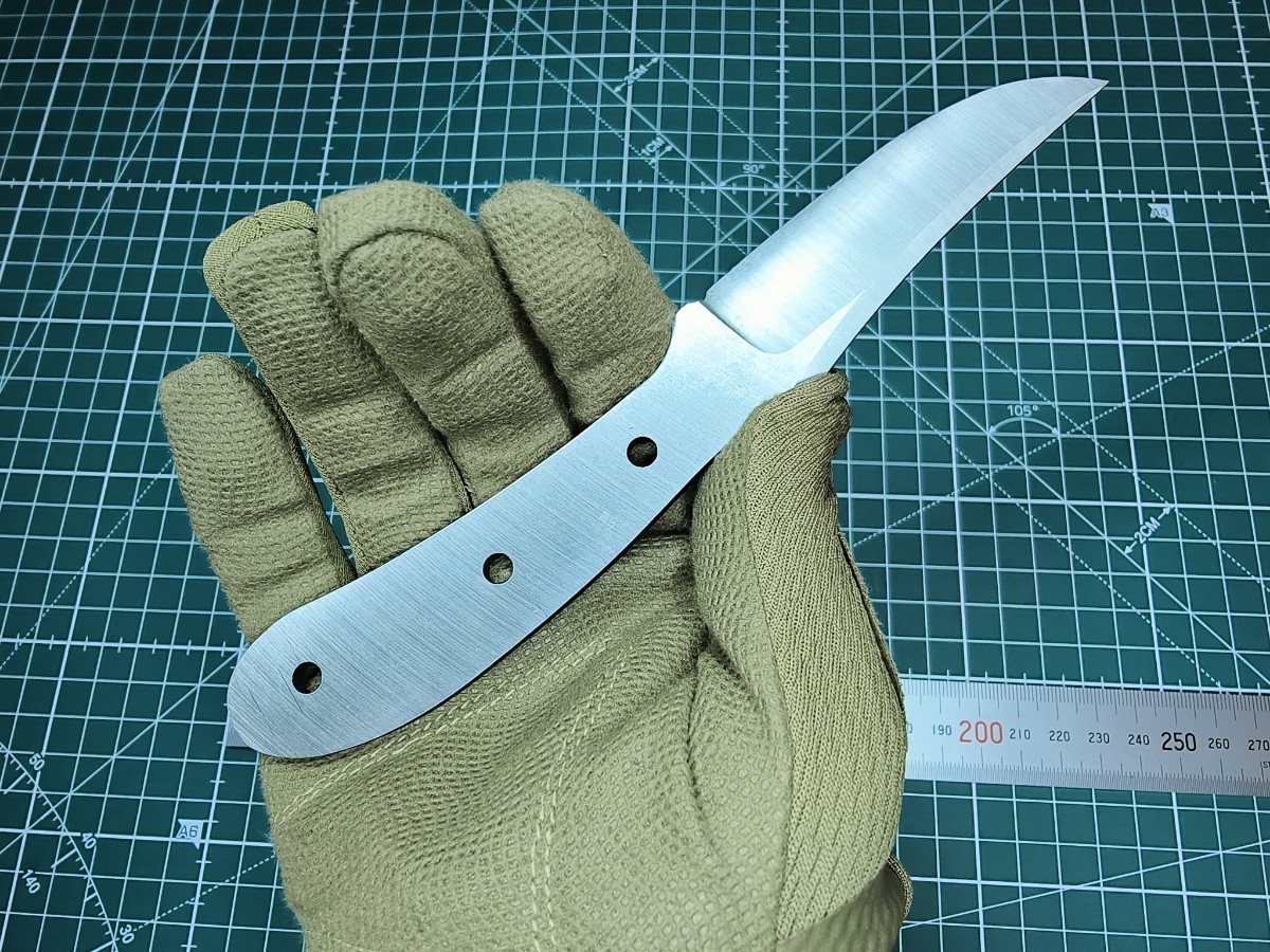 B#12　ナイフブランク　ナイフ ナイフメーキング　ナイフ自作　ブランク加工　刃材 440C_画像5