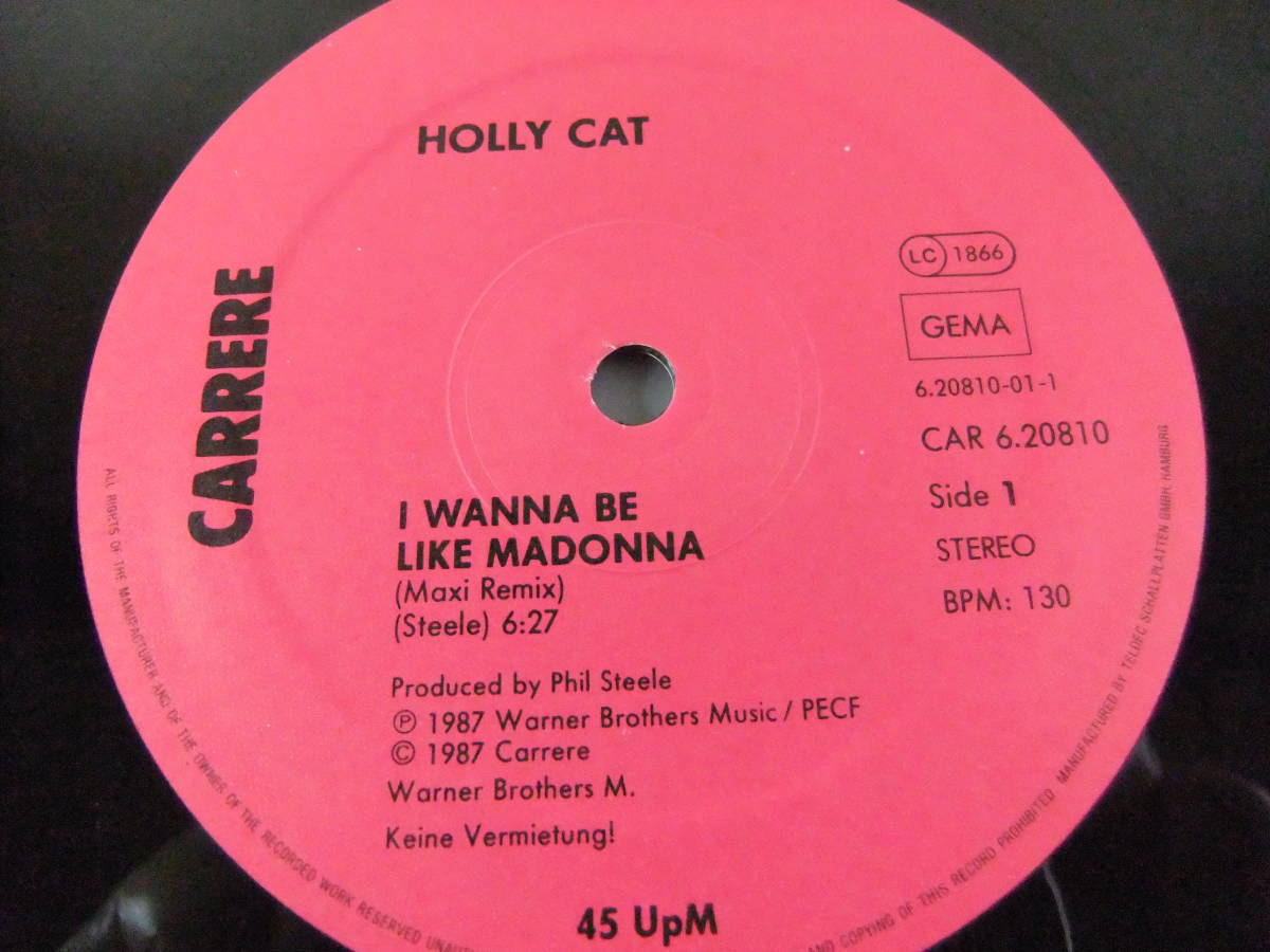 ■12in HOLLY CAT / I WANNA BE LIKE MADONNA ■_画像3