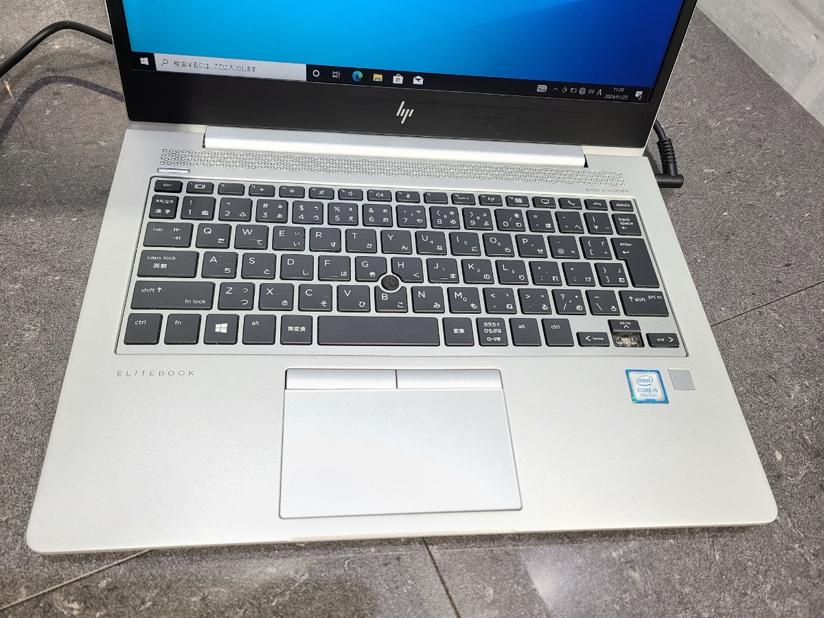 【中古動作品】管1X109 HP EliteBook 830 G5 core i5-8250U SSD256GB、メモリー8GB、バッテリー有り、クリーンインストール済み ドット抜け_画像6