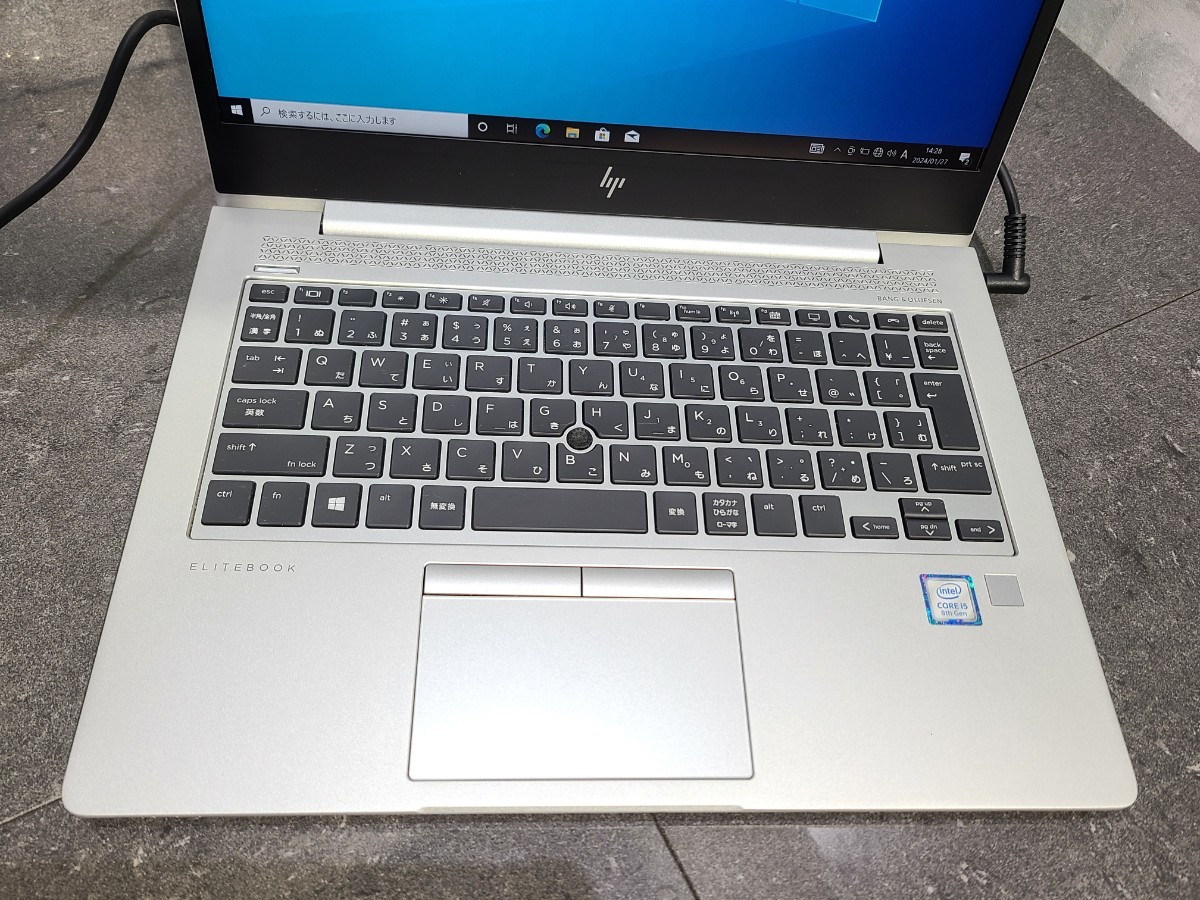 【中古動作品】管1X159 HP EliteBook 830 G5 core i5-8250U SSD256GB、メモリー8GB、バッテリー有り、クリーンインストール済み 傷有り_画像6