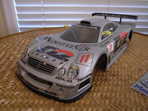 TAMIYA / タミヤ模型 1/10 R/C CAR スペアパーツ メルセデス CLK-GTRボディ 希少品_フロントビュー