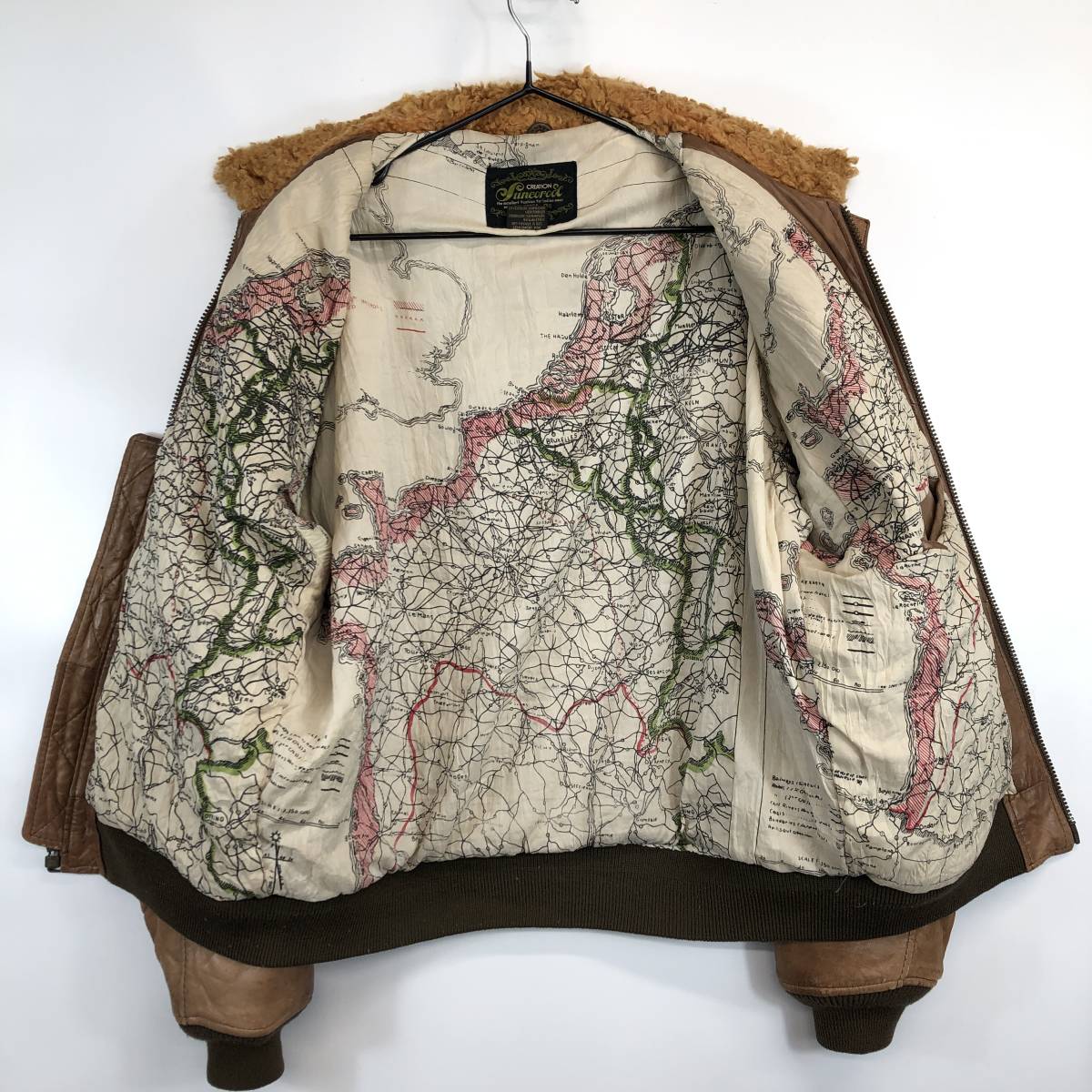 70s 80s vintage レザージャケット G-1 ボア付きレザーフライト 70s 80s vintage レザージャケット G-1 ボア付きレザーフライト