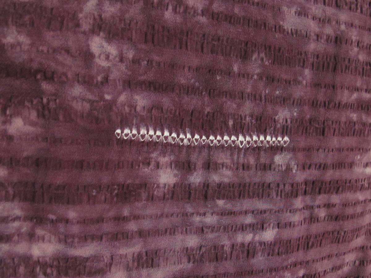 そ144　正絹　絞り入り　紫系　羽織　身丈83ｃｍ_画像2