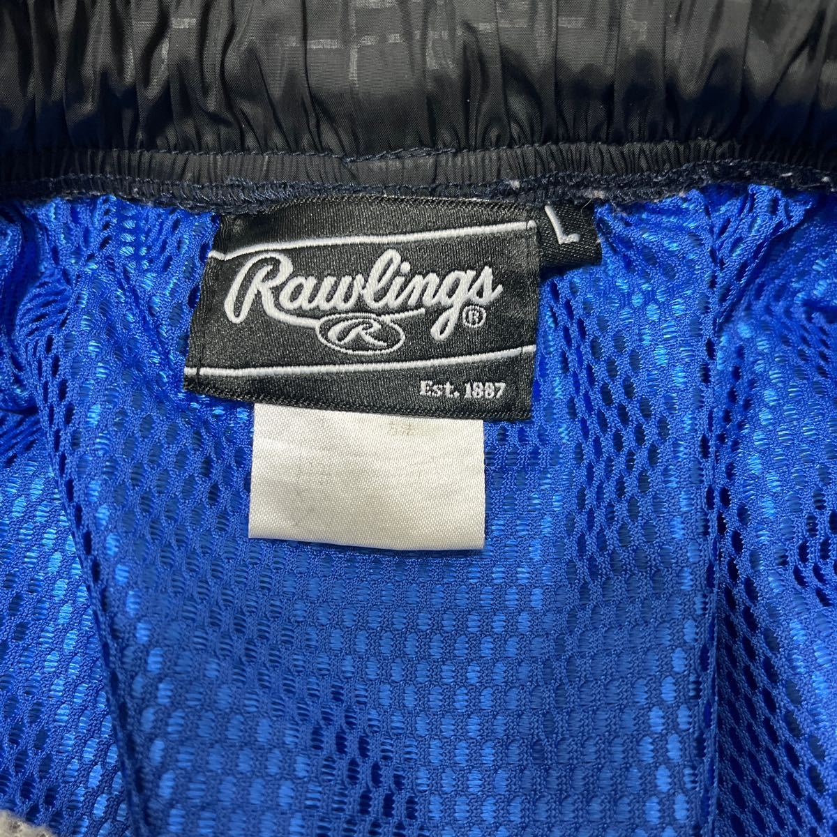 Rawlings ローリングス 防風 裏メッシュ ナイロンパンツ Lサイズ ネイビー シャカシャカ ポリエステル_画像5