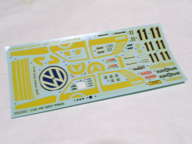 フジミ 1/24 VW GOLF POKAL デカール_画像1