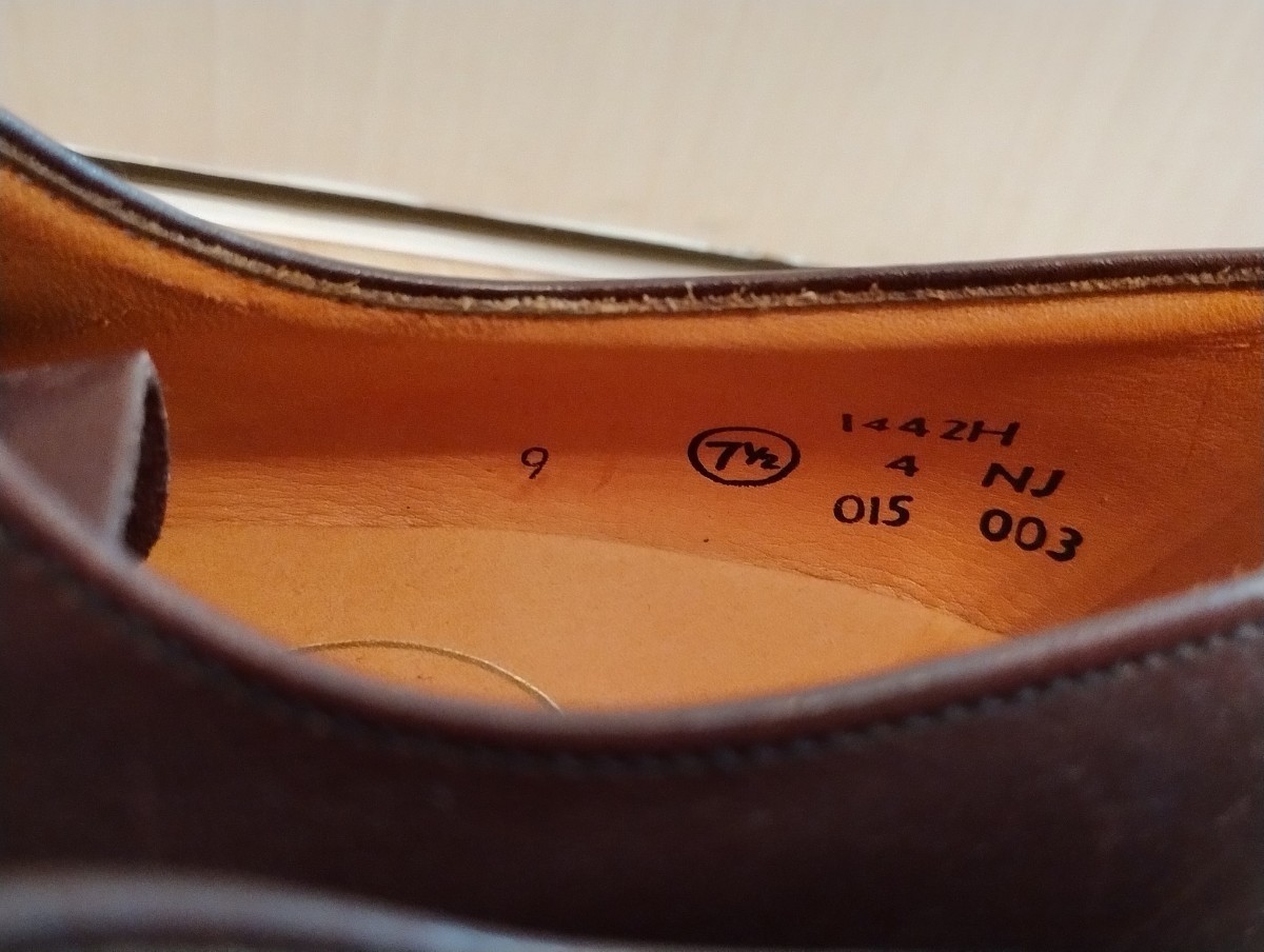 未使用 K Shoes ブレーントゥ 茶 UK 7.5 26.0 英国製 ビンテージ デッドストック 新品同様 革靴 靴 グレンソン チーニー級 イギリス製_画像9