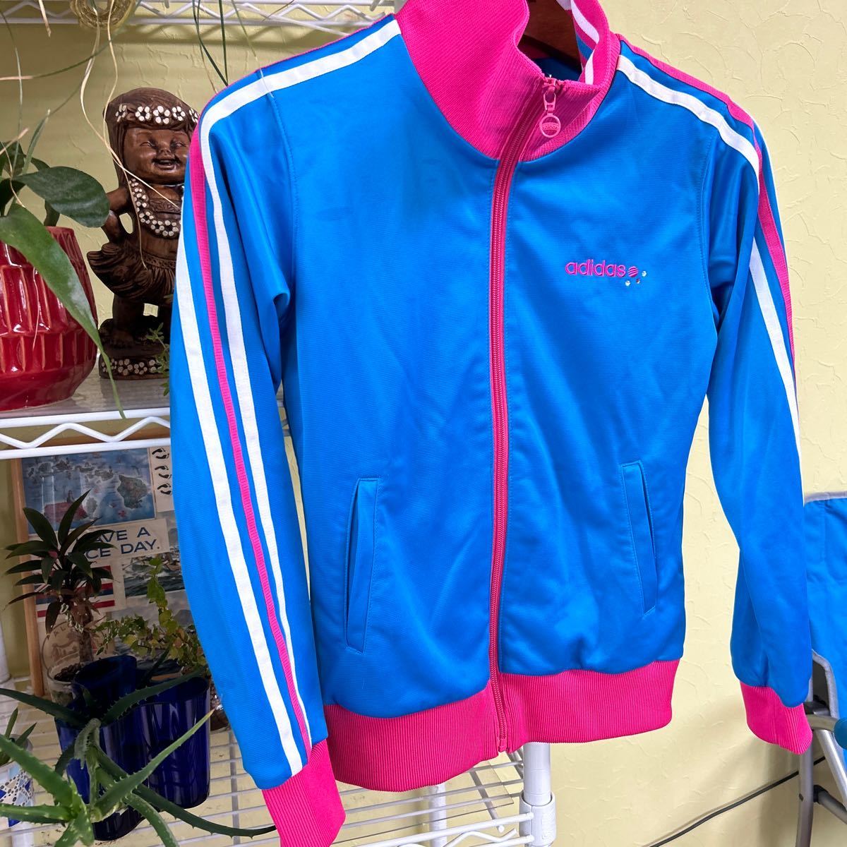 adidas 80s 風 光沢サテンジャージ 青ピンク M|Yahoo!フリマ adidas 80s 風 光沢サテンジャージ 青ピンク M|Yahoo!フリマ