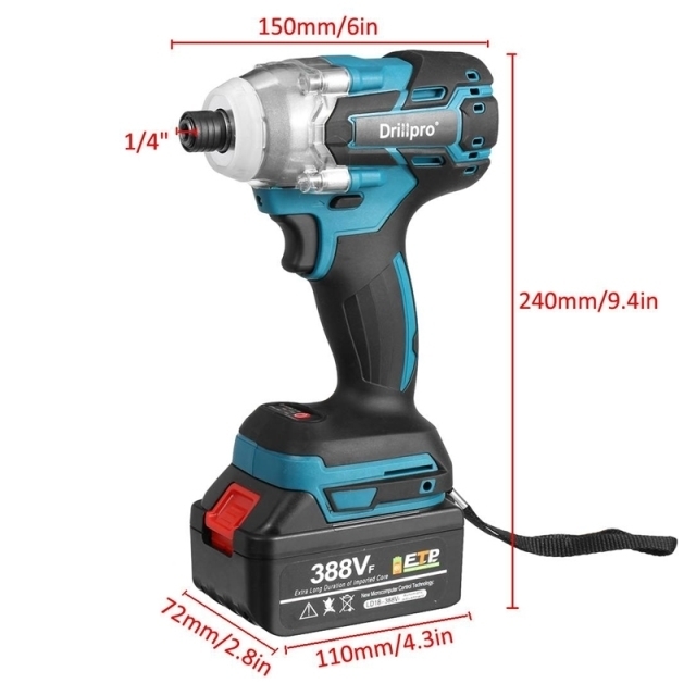 Ac-01 電動工具 インパクトドライバー レンチ コードレス ブラシレス バッテリー付 マキタ makita 18V 互換_画像5