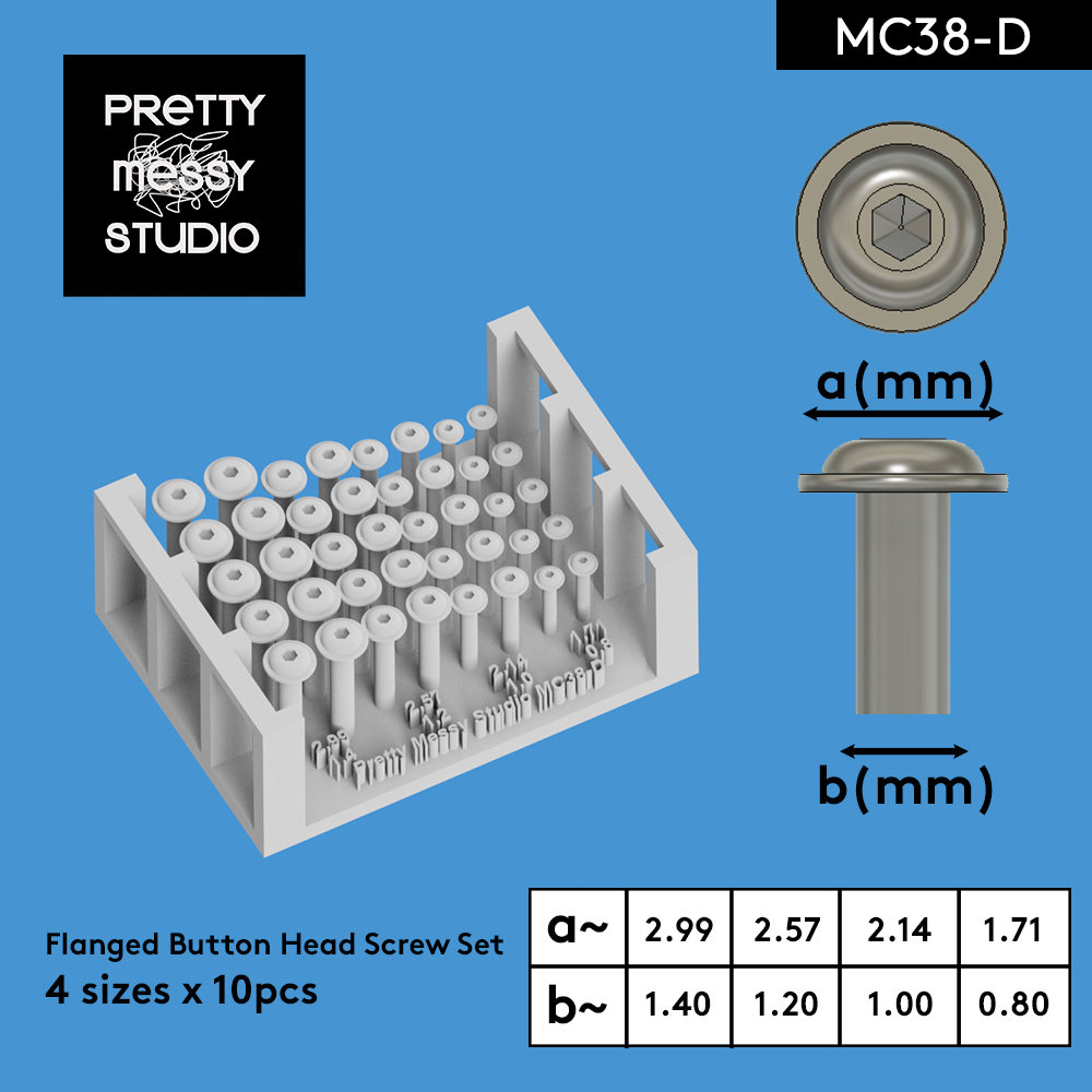 ３Ｄプリンター ディテールアップ フランジボタンボルト 模型#MC38-D_画像1