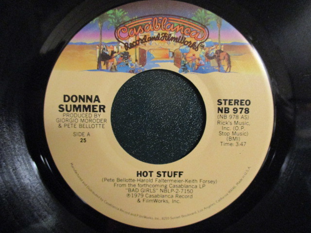 Donna Summer ： Hot Stuff 7'' / 45s (( Dance Classics )) c/w Journey To The Centre Of Your Heart (( 落札5点で送料当方負担_画像1