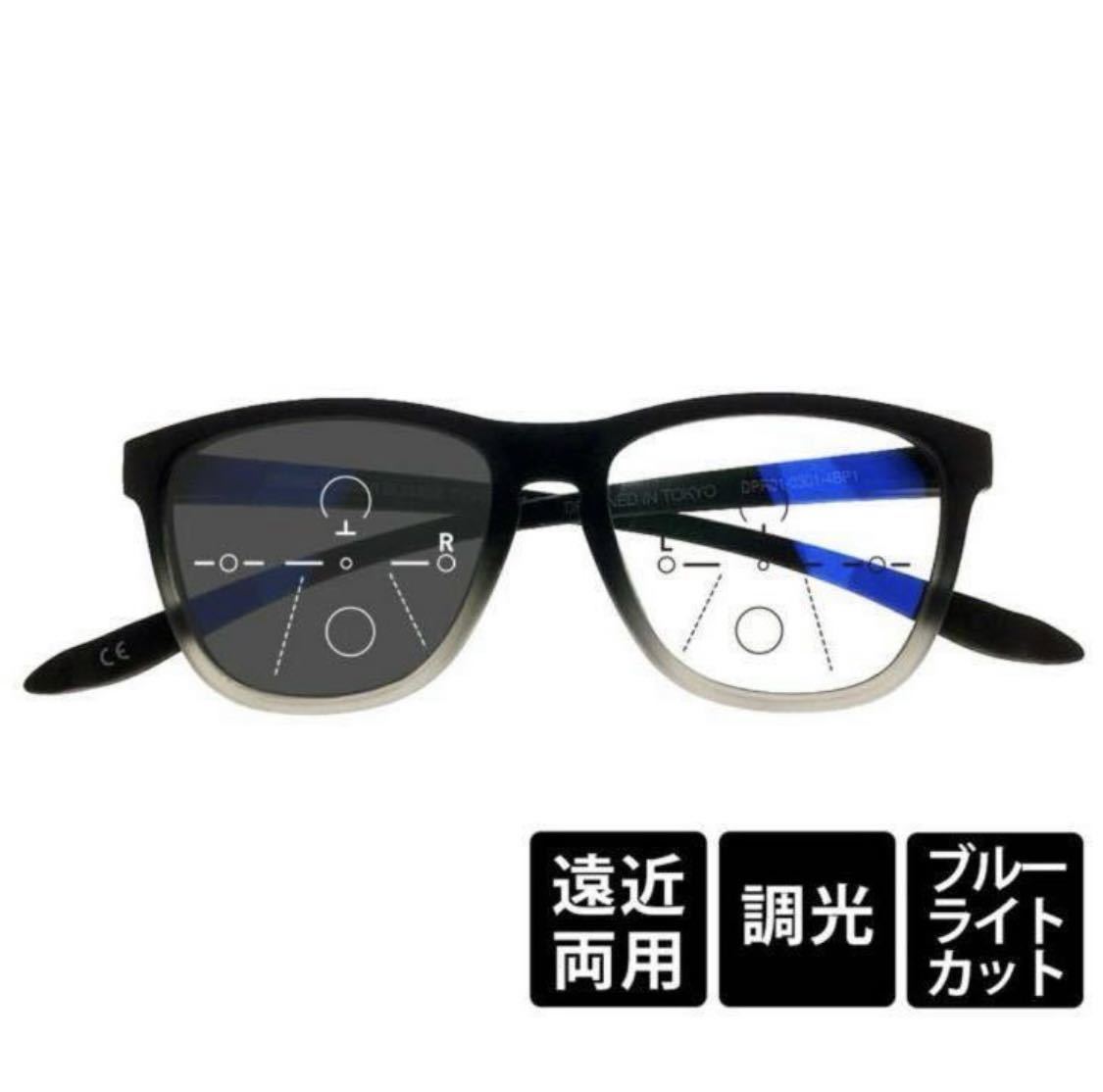 DONT PANIC ドントパニック TYPE-2 +1.0 ブラック フルスペック メガネ 眼鏡 偏光レンズ ブルーライトカット サングラス 老眼鏡_画像3