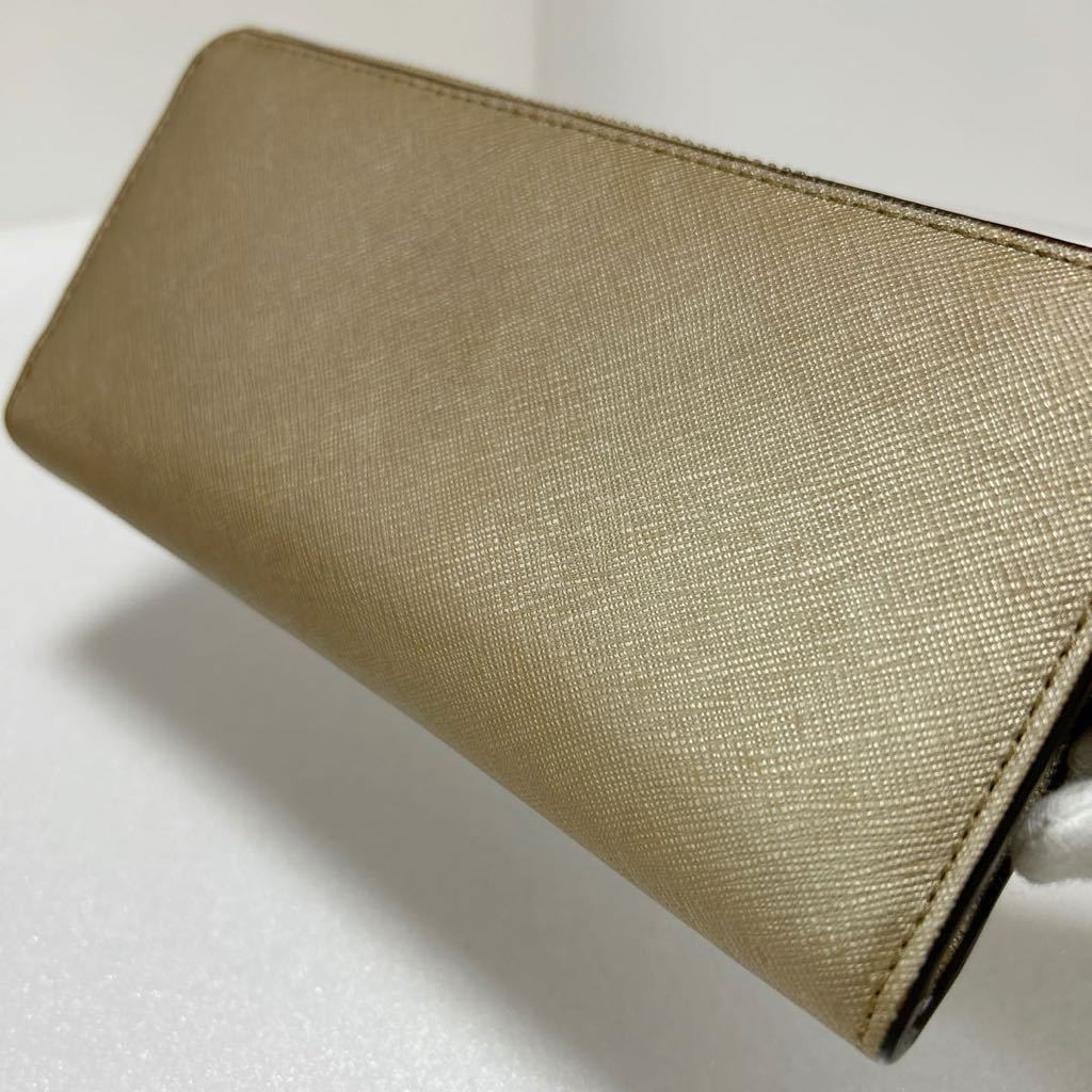 ☆美品☆ COACH コーチ　長財布　L字ファスナー　サフィアーノレザー　ロゴ型押し　ゴールド【USED】0126_画像4