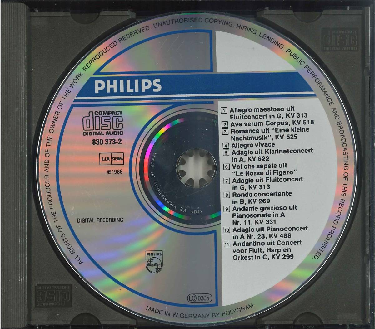 蘭PHILIPS初期盤★ズヴェーデン&フリースのモーツァルト_画像3