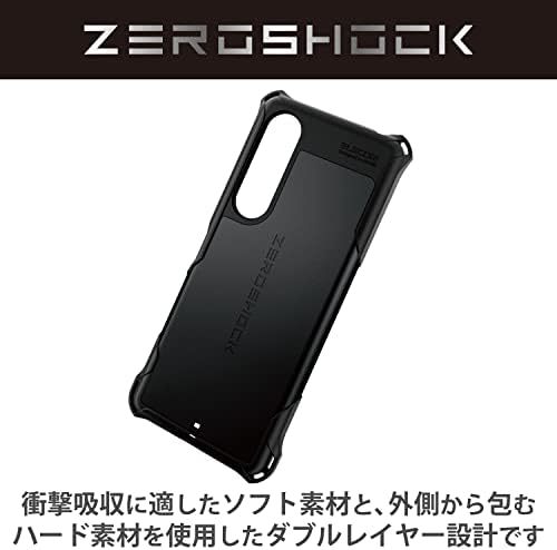 ブラック Xperia 1 V SO-51D SOG10 ケース 耐衝撃 ZEROSHOCK 四つ角ダンパー ダブルレイヤー設計_画像4