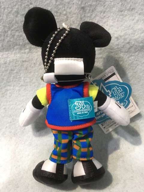 Tokyo Disney Land 34 годовщина Mickey Mouse мягкая игрушка значок новый товар 