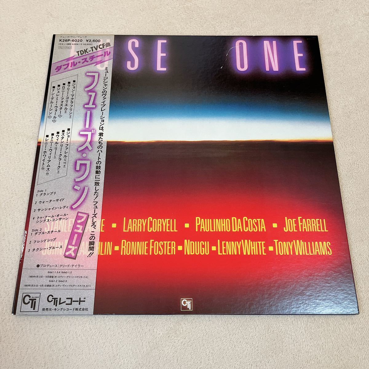 【国内盤帯付】FUSE ONE フューズワン / LP レコード / K26P6020 / ライナー有 / 洋楽フュージョン /_画像1