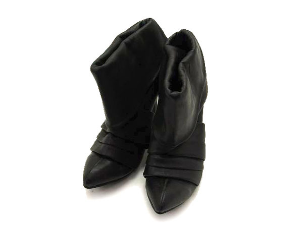 【お買い得!】 ★ ノーブランド ★ レディース ハイヒール ショートブーツ SIZE:39 ブラック