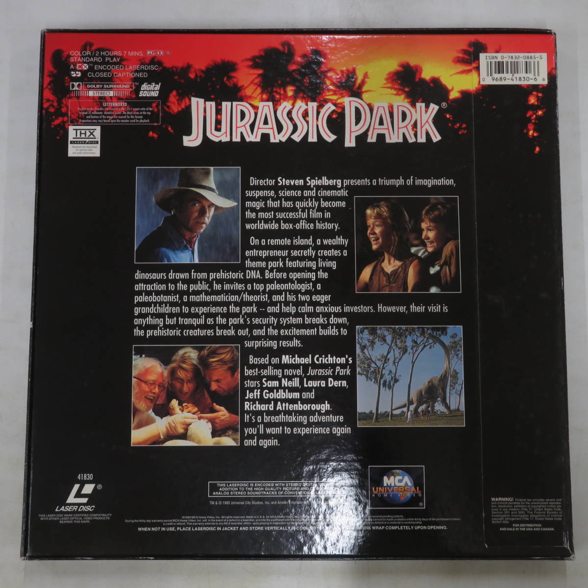 B00177310/●LD3枚組ボックス/「Jurassic Park (ジュラシック・パーク/Letterboxed Edition)」_画像2