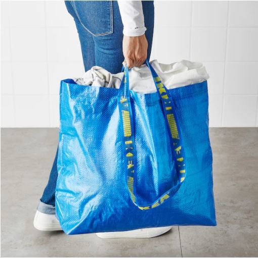 送料無料 2枚 新品 即決 IKEA イケア FRAKTA フラクタ キャリーバッグ M 403.017.08 エコバッグ ランドリーバッグ ゴミ分別バッグ 容量36 l_画像4