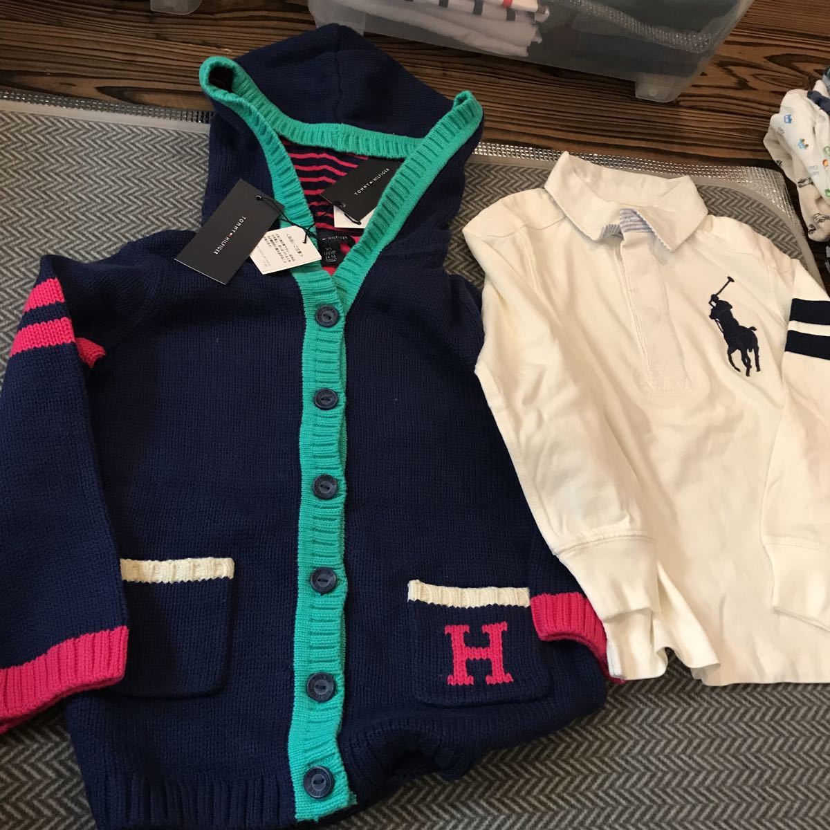 18 day limited time Christmas break up 10000 jpy -9000 jpy Ralf * low Len Tommy Hilfiger new goods unused sweater polo-shirt 4.5 -years old 110 child clothes 