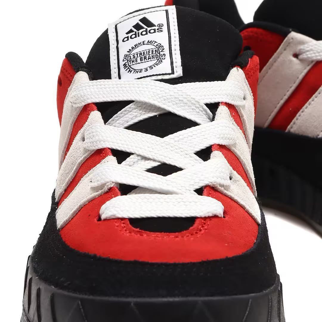 新品未使用 adidas アディマティック【25.5cm】ADIMATIC レザー スエード アディダス スニーカー 靴 ブラック 赤 2039 シューズ スケート_画像6