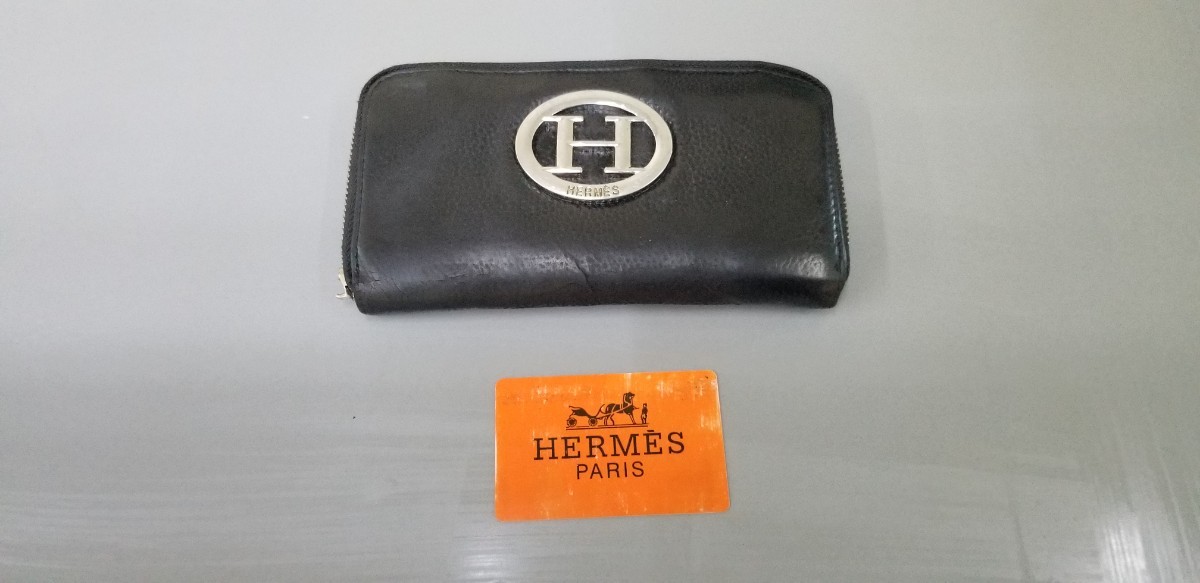 エルメス アザップロングシルクイン 長財布　刻印ありHERMES_画像1