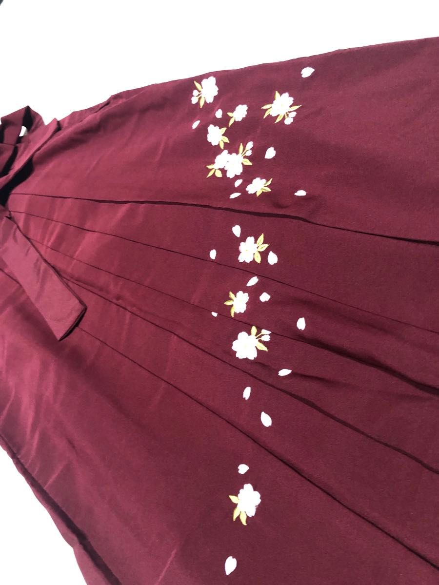燕脂桜刺繍袴　二尺袖　振袖　卒業式　成人式　舞台衣装　発表会