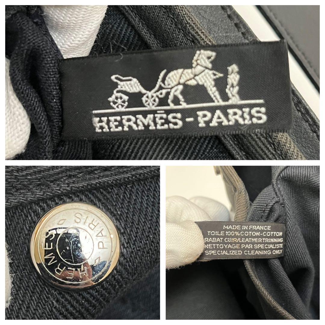 HERMES ヴァルパライソ PM 黒 ハンドバッグ Hマーク_画像10