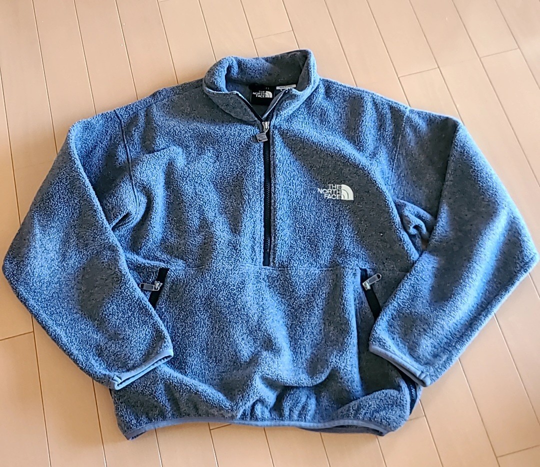 ノースフェイスTHE NORTH FACE　ボアトップス　グレー　サイズL　ハーフジップ_画像1