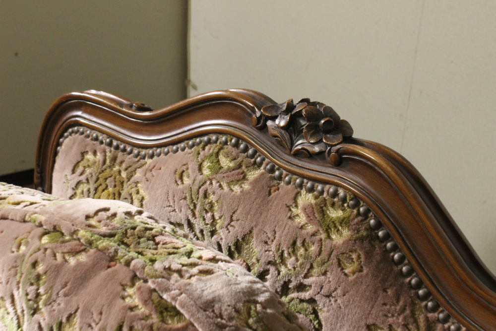 金華山織 猫脚 アームソファ 肘掛け椅子 サロンチェア インテリア イタリア クラシック 応接 リビング ロココスタイルの画像3