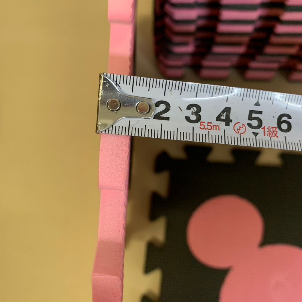 大量 42枚 32㎝ ミッキーマウス パズルマット ジョイントマット ピンク ブラック ディズニー 保護 クッション 浴室 遊技場 子供【1794の画像8