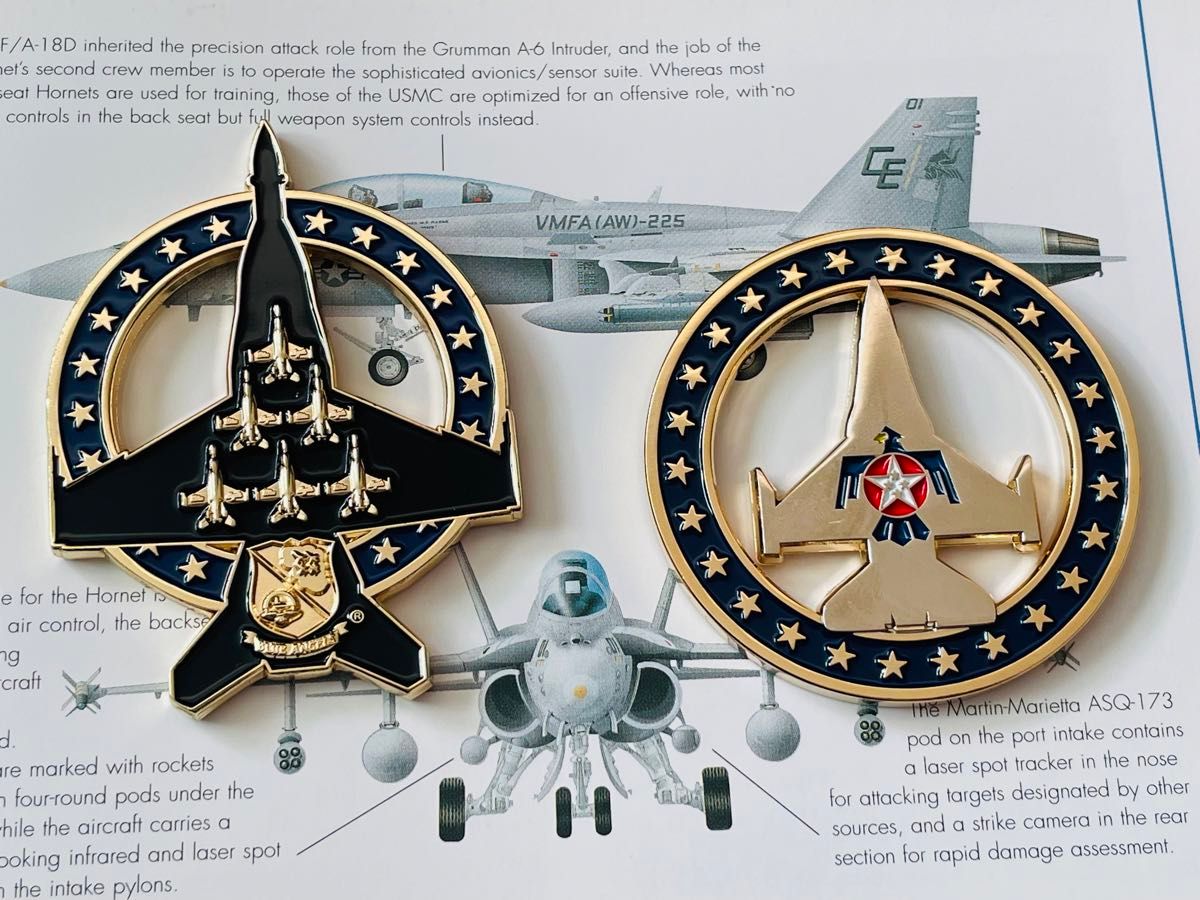 アメリカ空軍 海軍 サンダーバーズ ブルーエンジェルス チャレンジコイン セット 戦闘機 航空機 飛行機 記念品