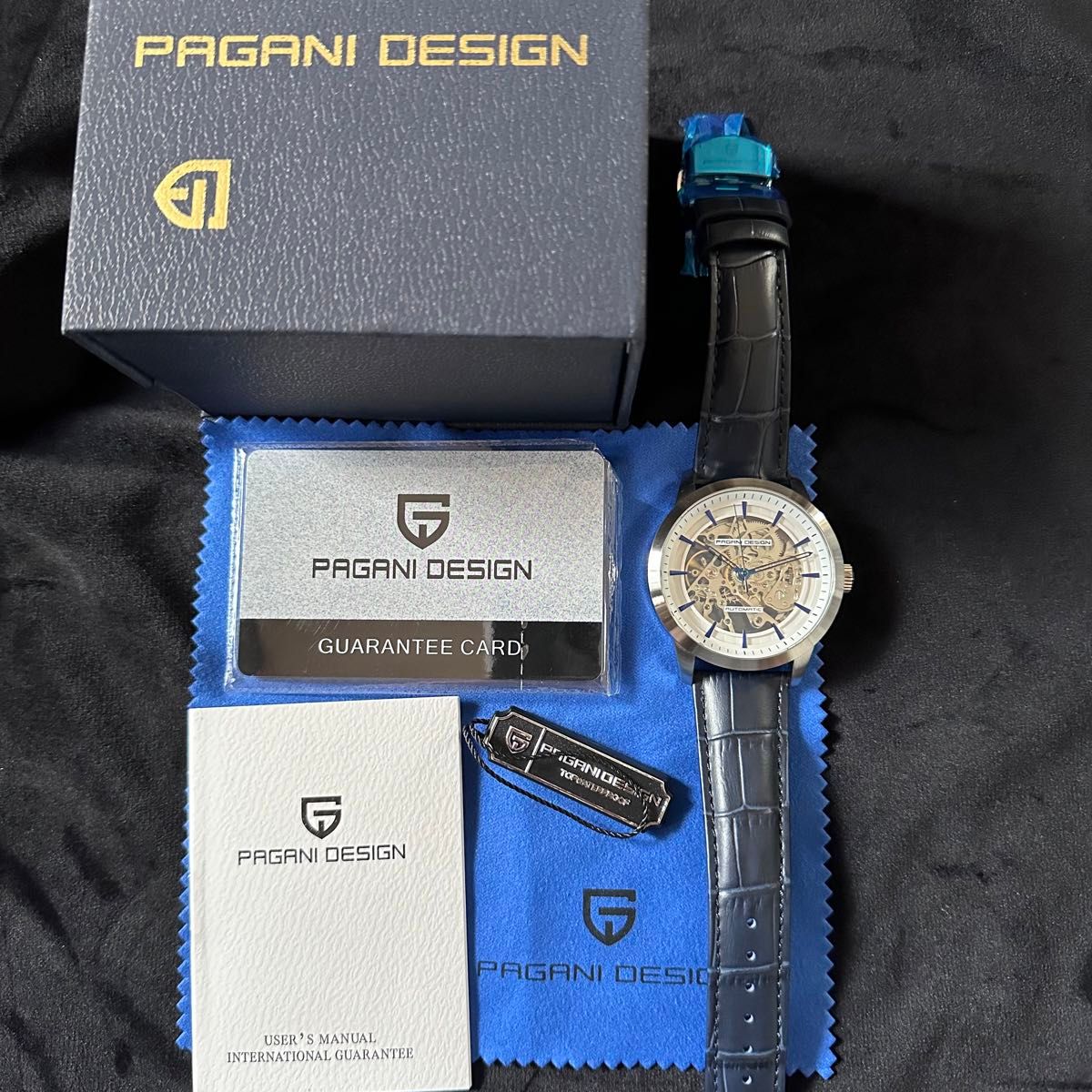 パガーニデザイン 自動巻き 腕時計 両面スケルトン ウォッチ