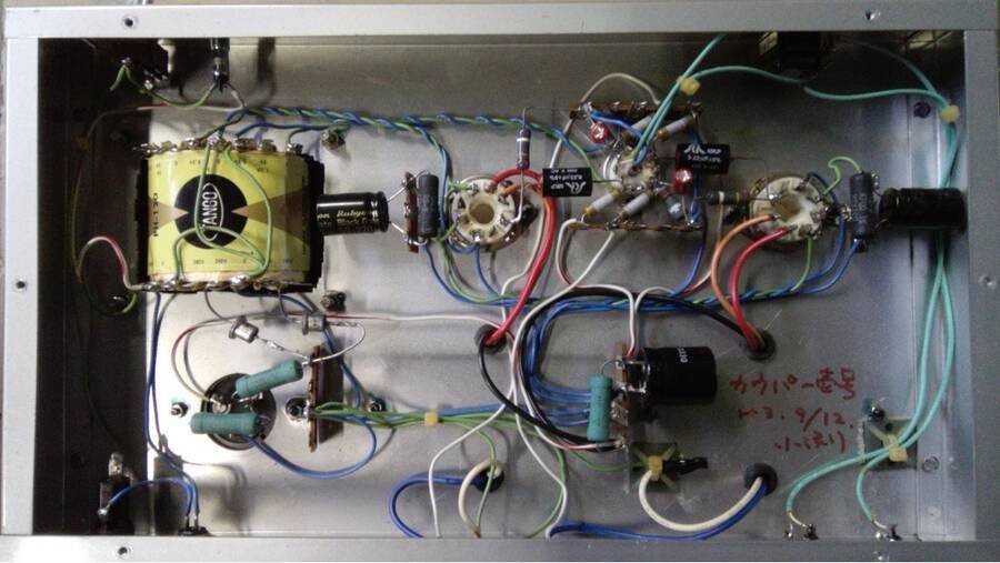 自作 真空管アンプ 約横幅350x高さ125x奥行き230mm◆ジャンク品_画像9