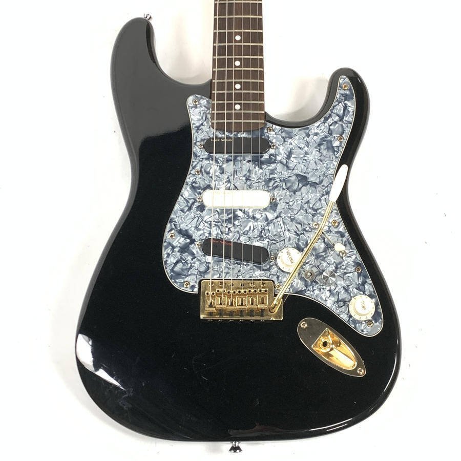 ストラトタイプ エレキギター Lace Sensorピックアップ搭載/Fender製ブリッジサドル搭載 シリアルNo.L845852 黒系★現状品_画像2