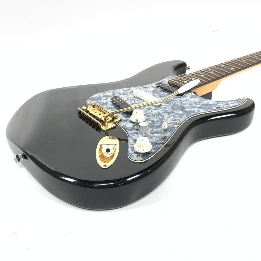 ストラトタイプ エレキギター Lace Sensorピックアップ搭載/Fender製ブリッジサドル搭載 シリアルNo.L845852 黒系★現状品_画像3