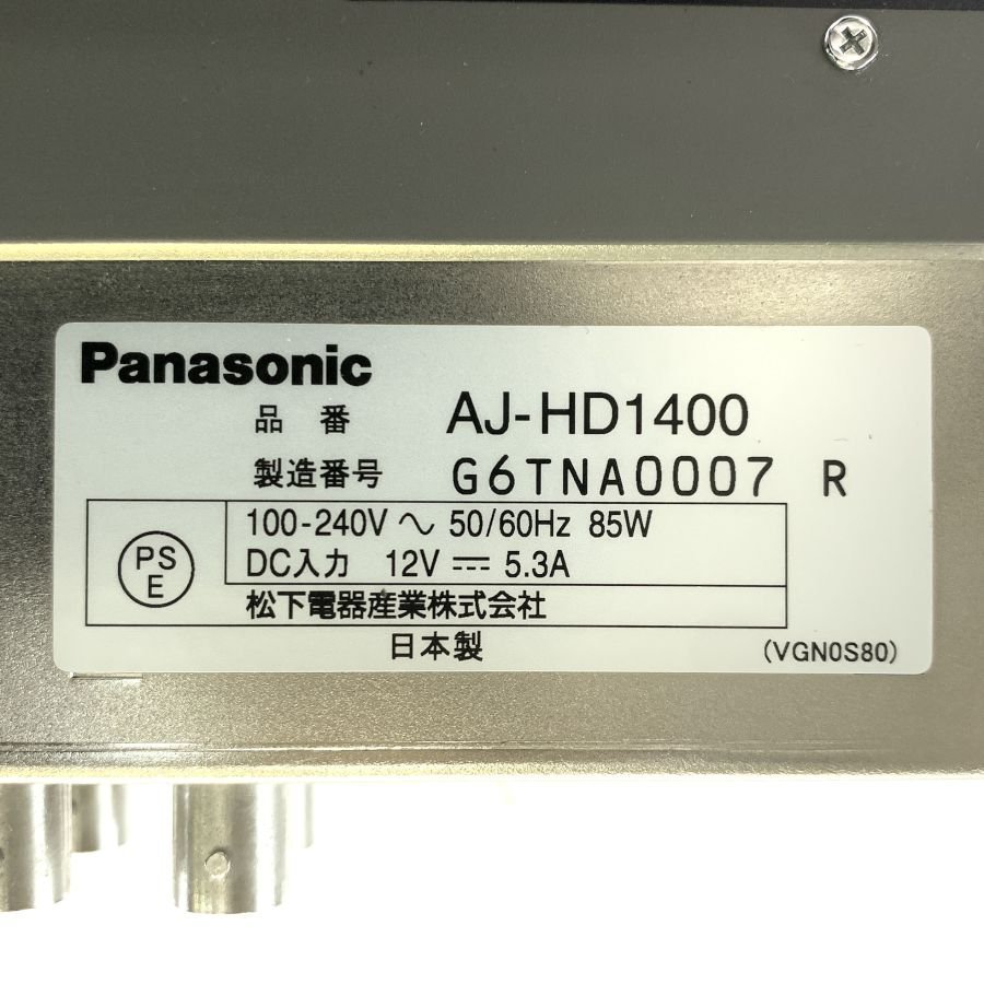 Panasonic AJ-HD1400 パナソニック DVCPRO HD コンパクトレコーダー 業務用レコーダー ※出力NG●ジャンク品【TB】【福岡】_画像9