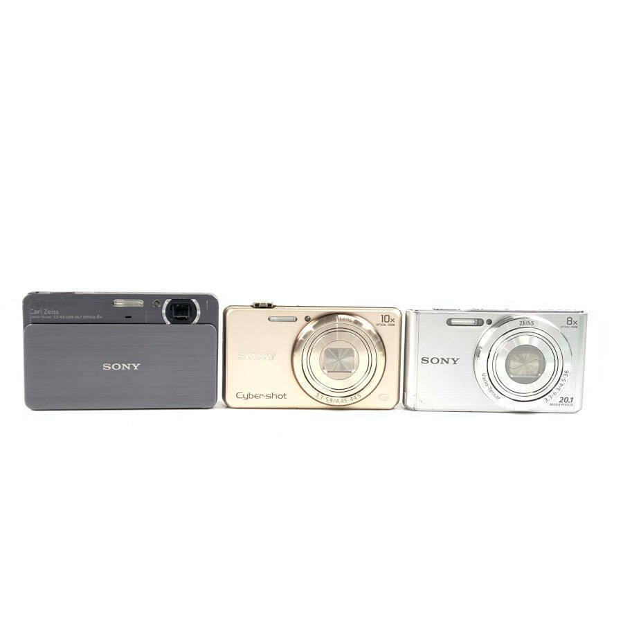 SONY ソニー Cyber-shot コンパクトデジタルカメラ DSC-WX200/DSC-T700/DSC-W830 全3台セット まとめ売り バッテリーx3付き●現状品_画像2