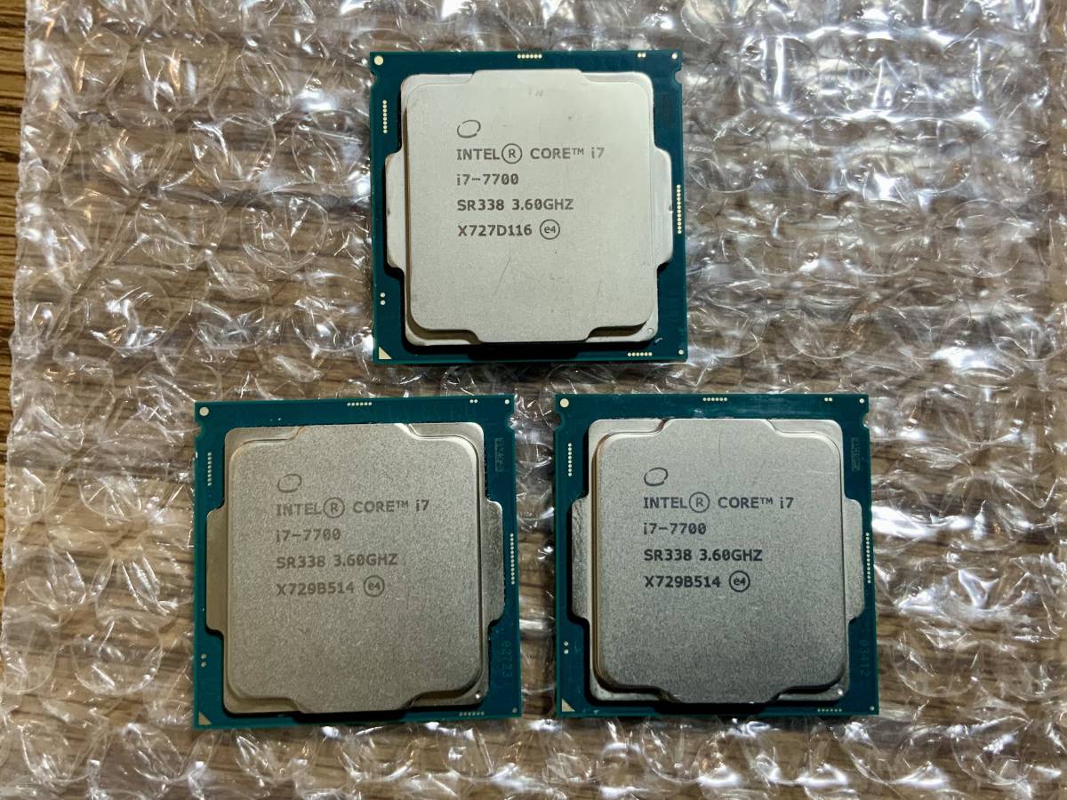 intel Core i7-7700 3.60GHz 3個SET】CPU 1円スタート売り切りジャンク