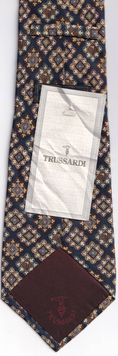 タグ付き　トラサルディ 　TRUSSARDI　ブランドマーク柄　ネクタイ_画像2