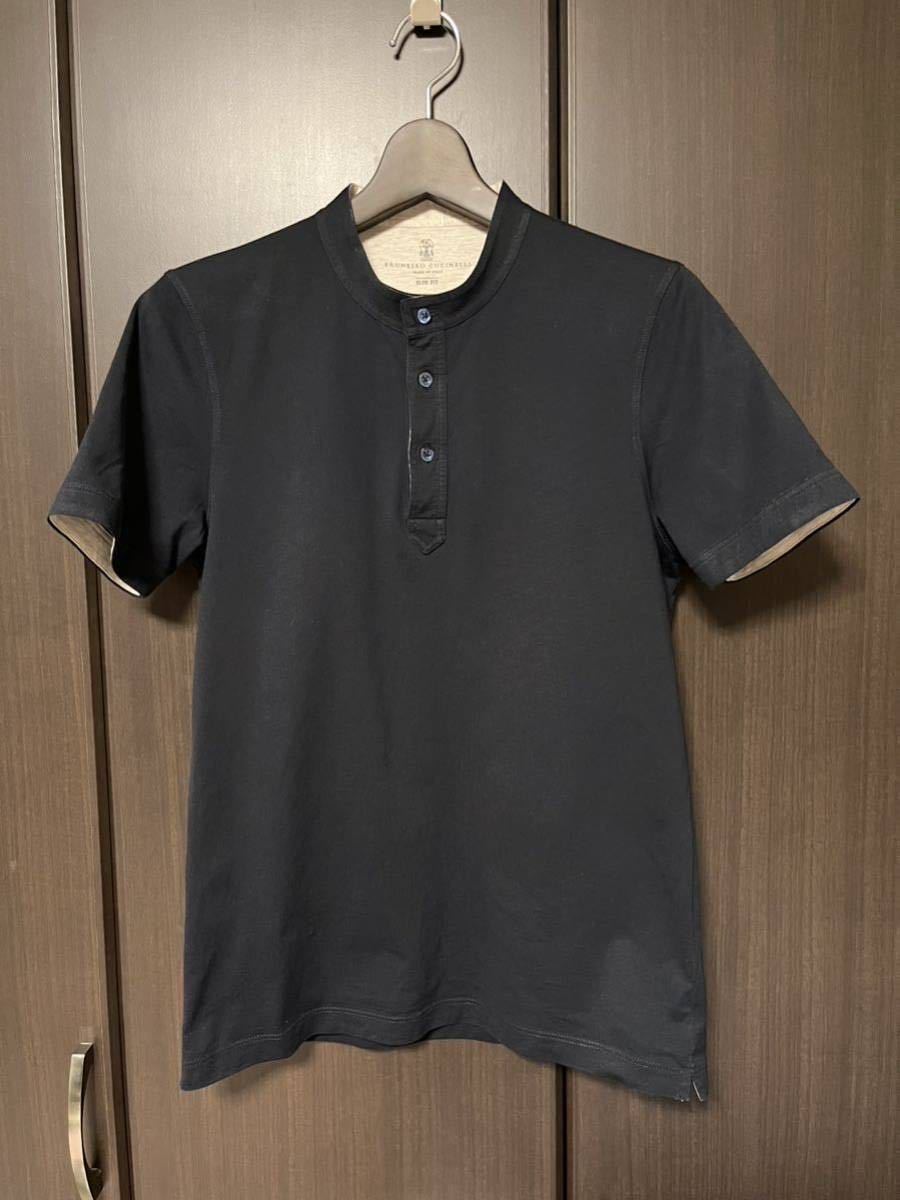 正規品 極美品 定価約6.2万 BRUNELLO CUCINELLI ブルネロクチネリ Tシャツ ネイビー 紺 XS 46 イタリア ラグジュアリー 高級 _画像5
