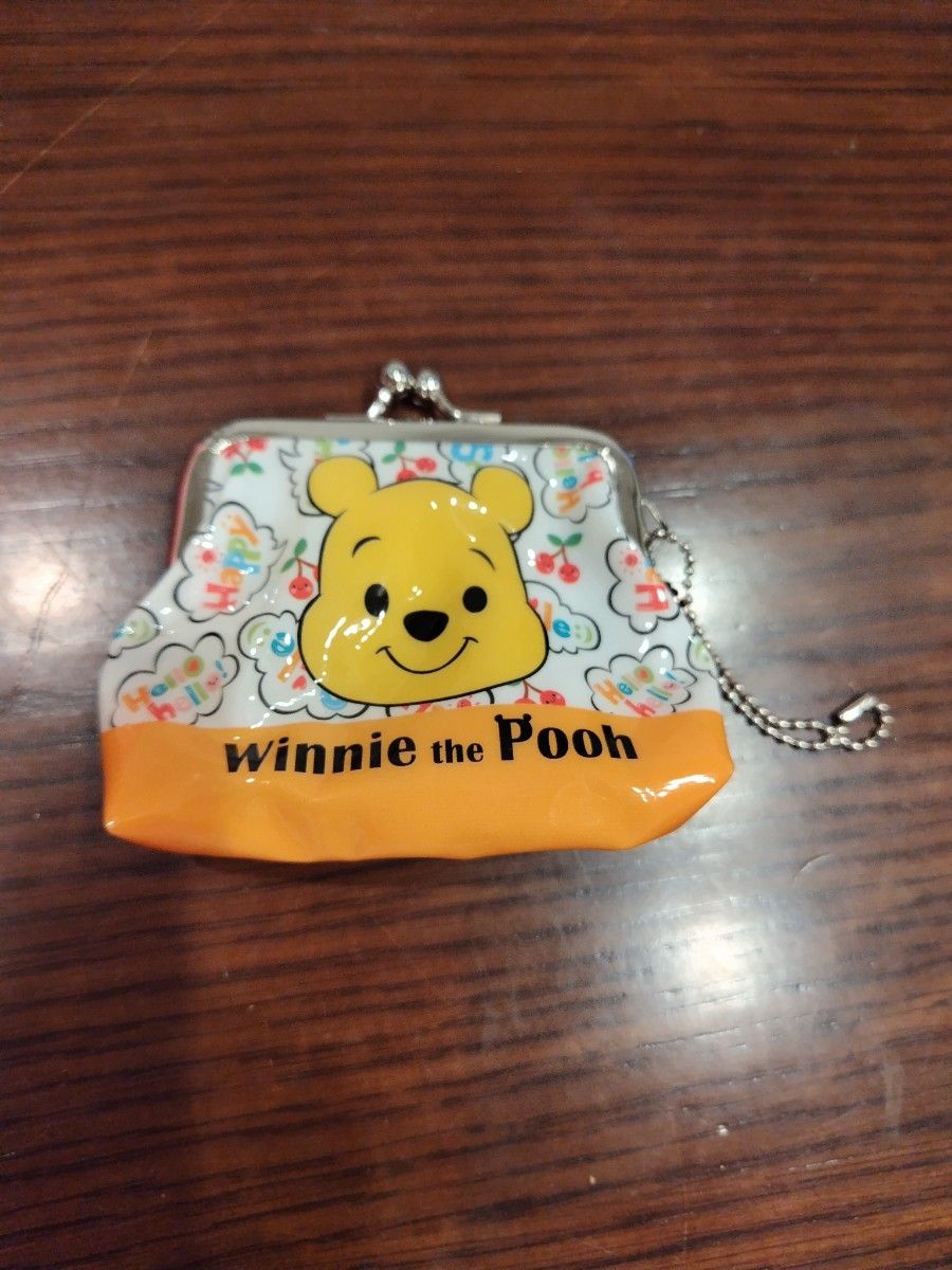 がま口　コインケース　キーホルダー　財布　小銭入れ　プー　Winnie the Pooh　ボールチェーン　ディズニー　Disney