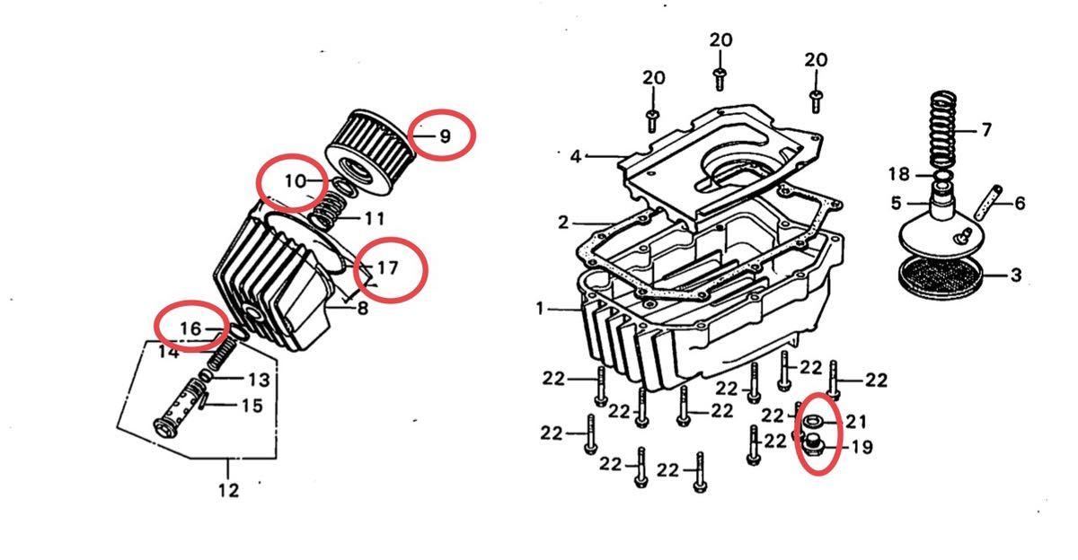 【送料無料】ホンダ純正CB400F CB350F オイルフィルタードレンボルトパッキン(ガスケット エレメント フォーワン 398 408 ワッシャー)_画像2