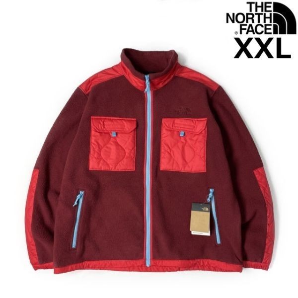 1円～!売切!【正規新品】THE NORTH FACE◆ROYAL ARCH FULL-ZIP JACKET フリース ボア キルティング US限定 肉厚 キャンプ(XXL)赤 181024-85_画像3