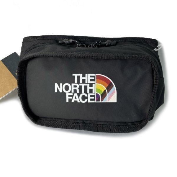 1円～!売切!【正規新品】THE NORTH FACE EXPLORE PRIDE HIP PACK ボディバッグ ウエストポーチ US限定 軽量 レインボー(OS/3L)黒180626-15_画像4