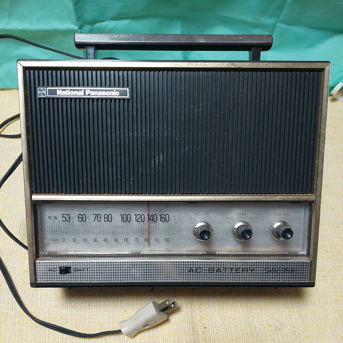 ナショナルパナソニック　MW帯ラジオ　RE-190 National 昭和レトロ ラジオ